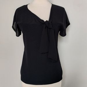 CABLE & GAUGE Blouse Black Tie Large Career